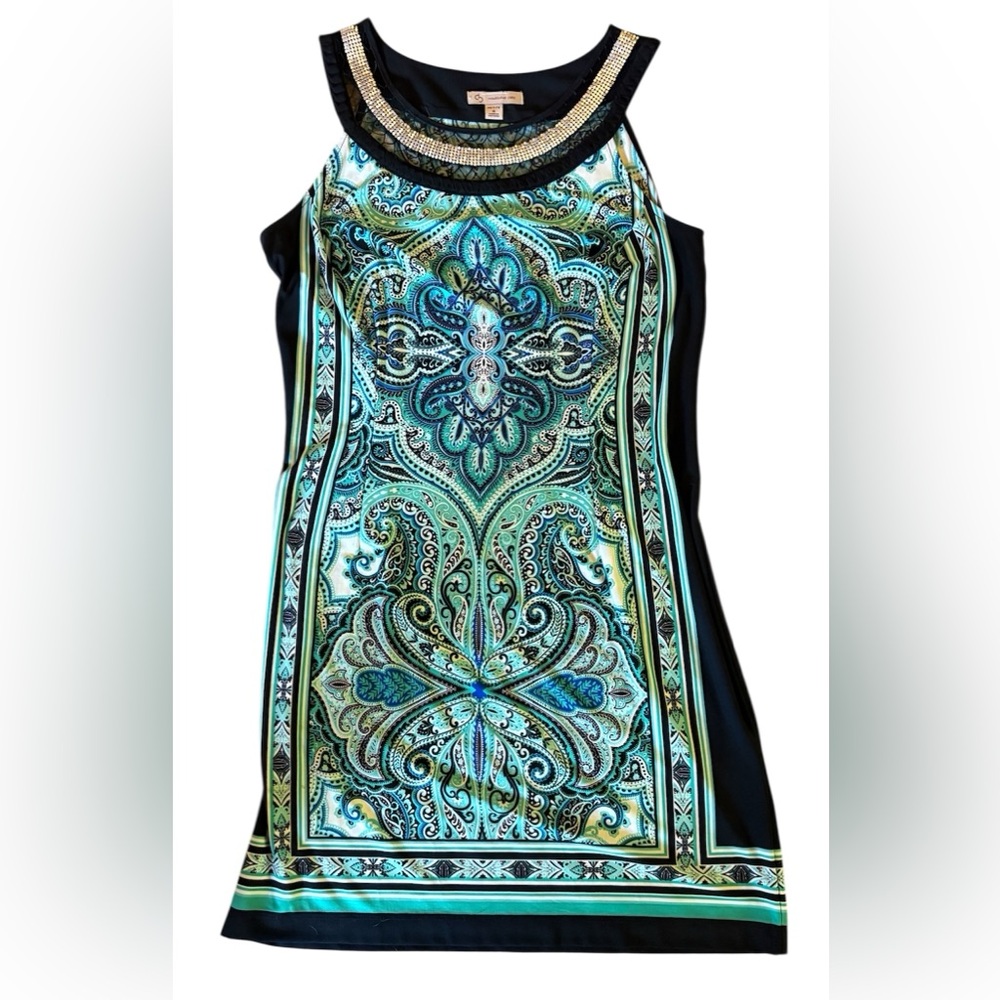 Elegant Paisley Print Dress CB 6 P Sleeveless